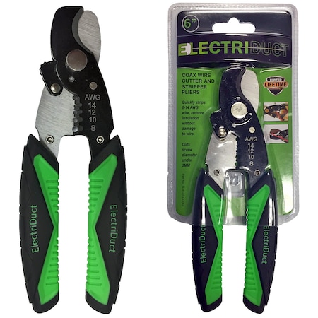 Electriduct Coax Wire Stripper, Cutter and Pliers- 8-14 AWG Coaxial Cable TL-ED-CCC002